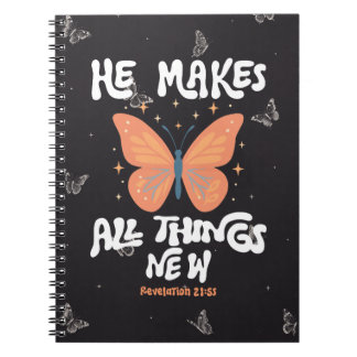 All Things New Christian Faith Bible Verse  Notebook