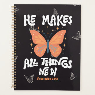 All Things New Christian Faith Bible Verse  Planner