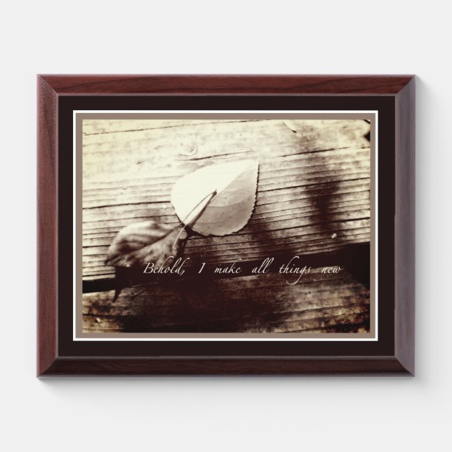 All things new Plaque (Horizontal)