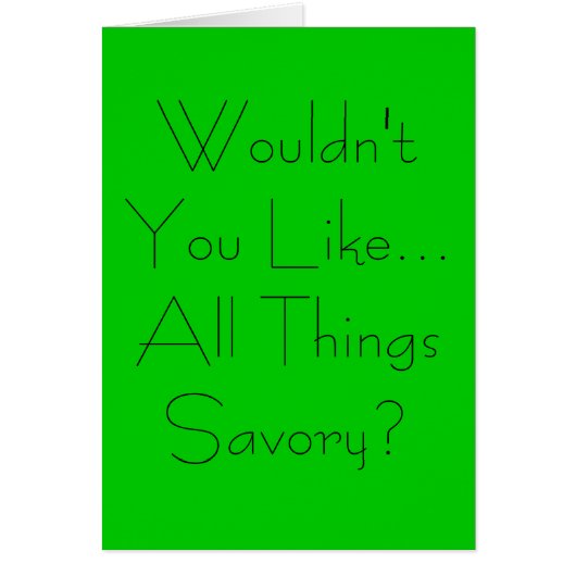 All Things Savory Cards (Front)