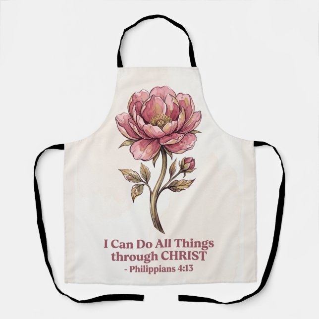 All Things Through Christ Apron (Front)