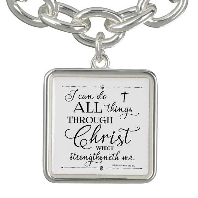 All Things Through Christ - Philippians 4:13 Bracelet (Design)