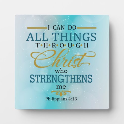 All Things Through Christ Plaque