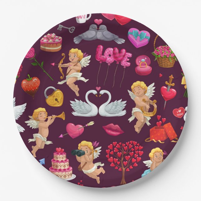 All Things Valentine Paper Plates (Front)