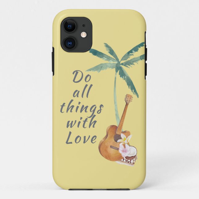 All Things With Love Tropical Case-Mate iPhone Case (Back)