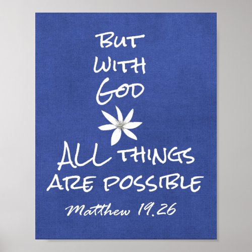 All things work together for Good Bible Verse Poster