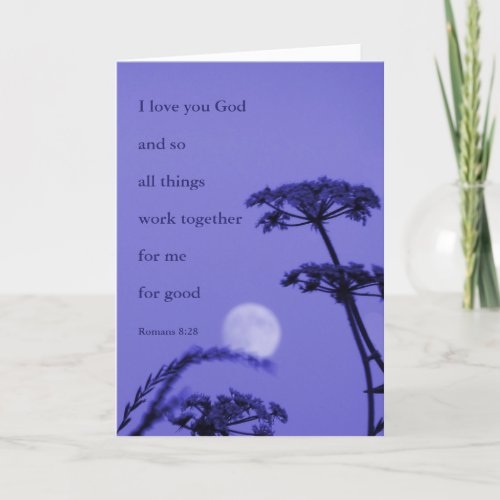 All Things Work Together For Good  Encouragement  Card