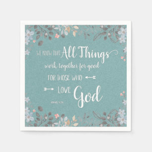 All Things Work Together - Rom 8:28 Napkins
