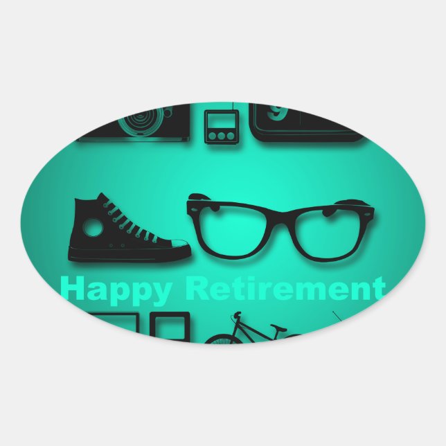All Things you like Retirement Gifts Oval Sticker (Front)