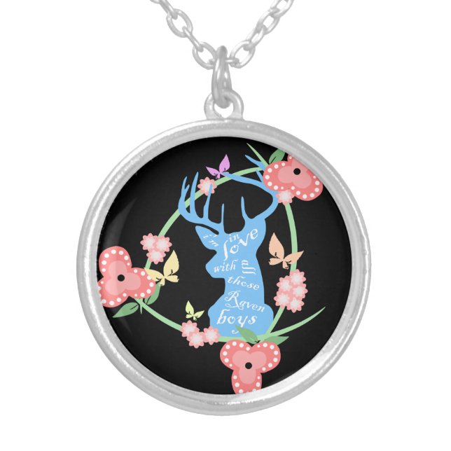 All Those Raven Boys - The Raven Cycle Silver Plated Necklace (Front)