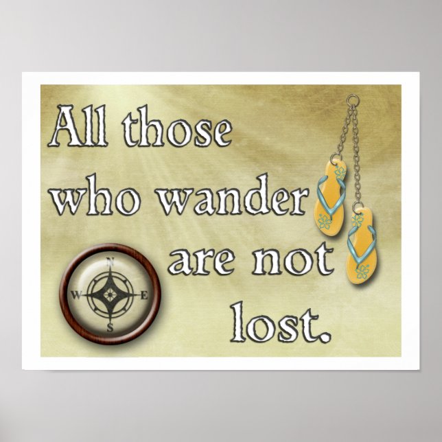 All those who wander.--Travel quote - art print (Front)