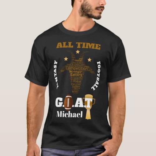 All Time Fantasy Football GOAT Tee Personalize