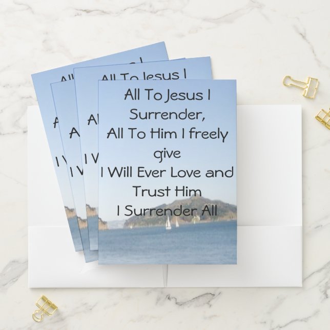 All To Jesus I Surrender Pocket Folder (In Situ)