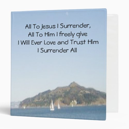 All To Jesus I Surrender Song Book Binder