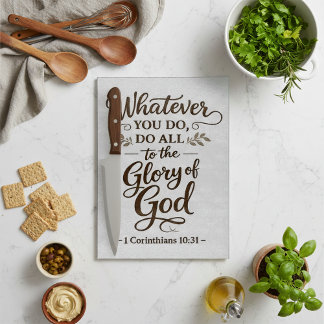 All to the Glory of God Scripture Cutting Board