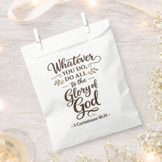 All to the Glory of God Scripture  Favor Bag