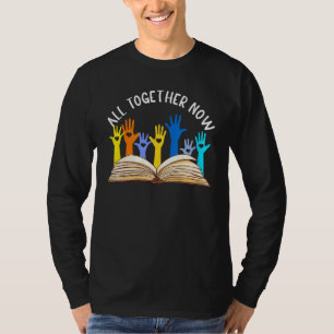 All Together Now Summer Reading 2023 Hand Up Book T-Shirt
