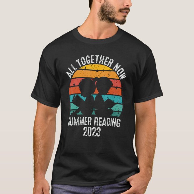 All Together Now Summer Reading 2023 Rainbow Hand  T-Shirt (Front)