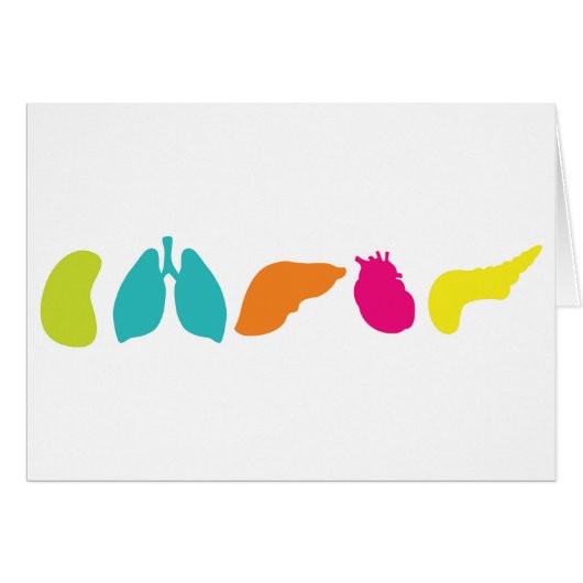All Transplant Organs | Generic Greeting Card (Front Horizontal)