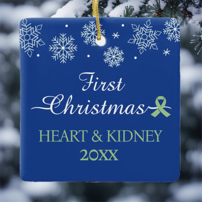 All Transplants First Christmas Snowflake Custom Ceramic Ornament (Creator Uploaded)