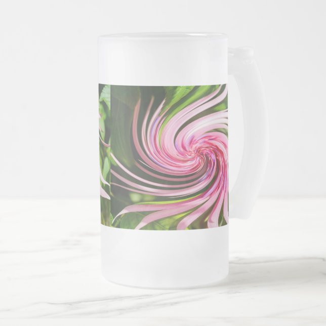 All Twisted Up Frosted Glass Beer Mug (Front Right)