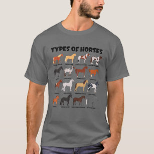 All Types Of Horses Breed Funny Riding Lover T-Shirt
