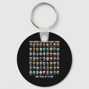 All Us National Park Checklist Bucket List Of Nati Keychain