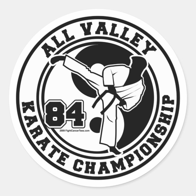 All Valley Karate Championship Classic Round Sticker (Front)