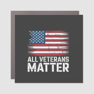 All Veteran Matter American 4th Of July Patriotic Car Magnet