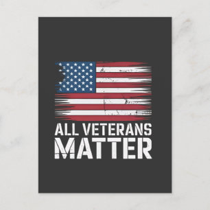 All Veteran Matter American 4th Of July Patriotic Holiday Postcard