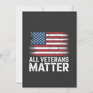 All Veteran Matter American 4th Of July Patriotic Invitation