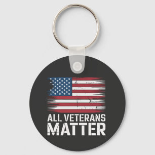 All Veteran Matter American 4th Of July Patriotic Keychain