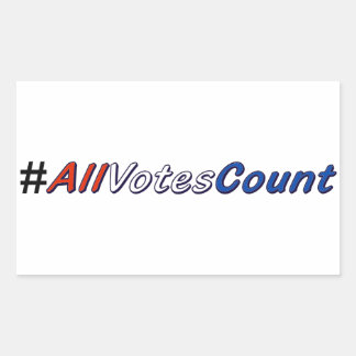 All Votes Count Red White and Blue Stickers