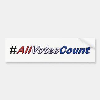 All Votes Count Red White Blue Bumper Stickers