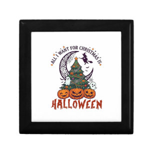 All Want Christmas Halloween Tree Pumpkins Ghosts_ Gift Box