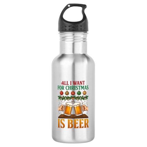 All Want Christmas Is Beer Toasting Mugs Ornaments