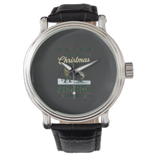 All Want Christmas Is Fishing Fisherman Fish Snowf Watch
