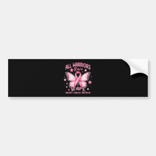 All Warriors Have Scars Breast Cancer Survivor Bumper Sticker