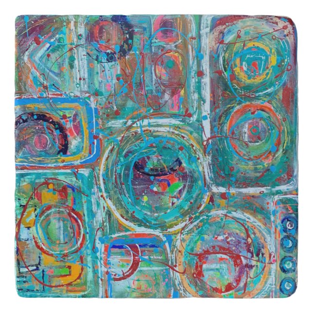 All Washed Up Marble Trivet (Front)