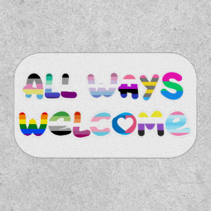 All Ways Welcome LGBTQIA+ inclusivity queer pride Patch