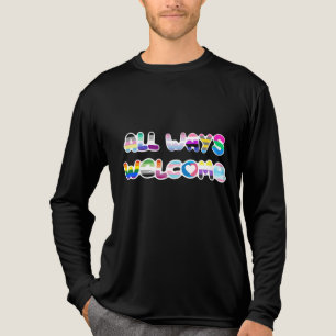 All Ways Welcome LGBTQIA+ inclusivity queer pride Tri-Blend Shirt
