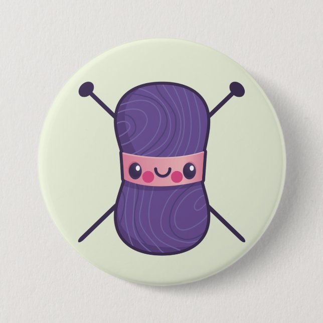 all we knit is love pinback button (Front)