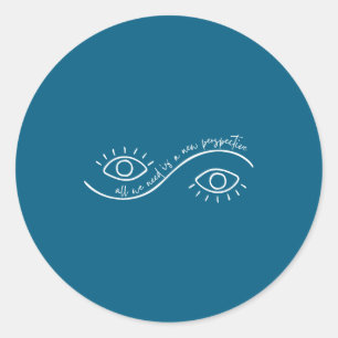 All We Need Is A New Perspective Optometry Future Classic Round Sticker