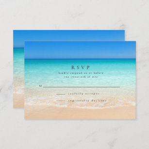 All We Need is Love and the Beach Wedding RSVP Card