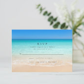 All We Need is Love and the Beach Wedding RSVP Card (Standing Front)