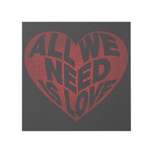 All We Need is Love Heart 12" x 12" Gallery Wrap