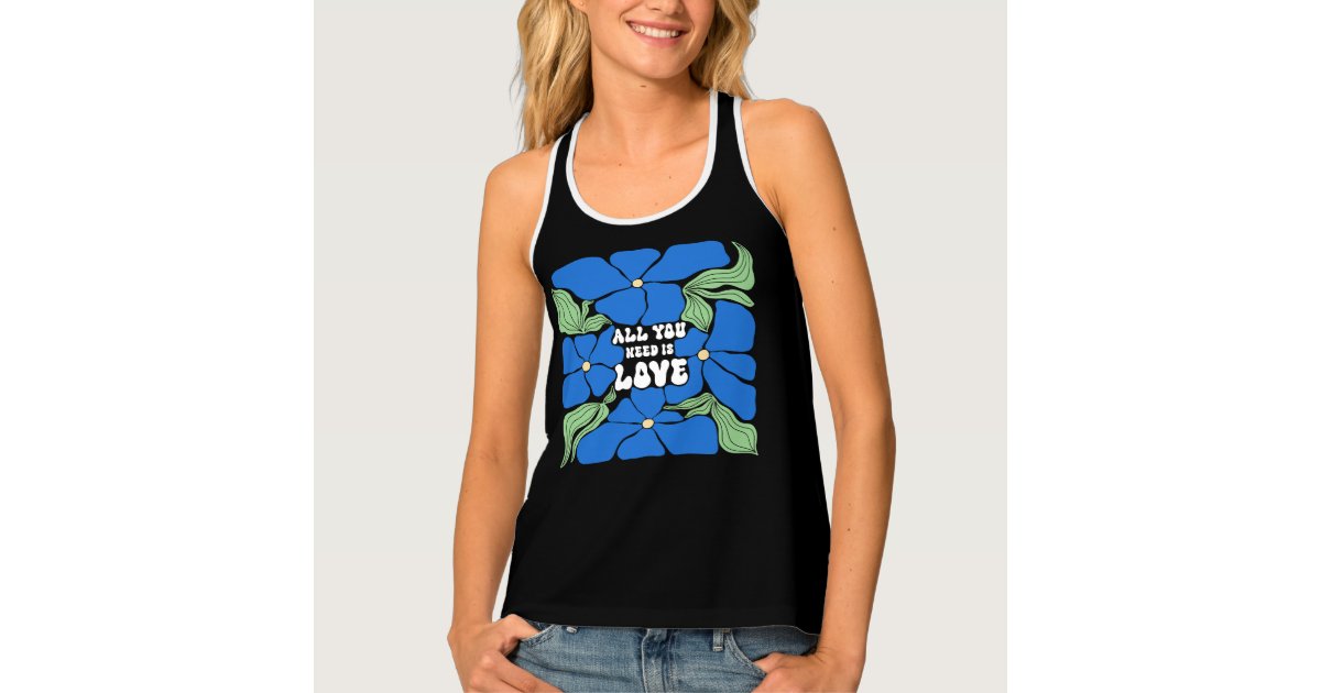 All We Need Is Love V-Neck Graphic Tee