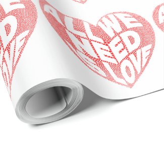 ALL WE NEED IS LOVE WRAPPING PAPER
