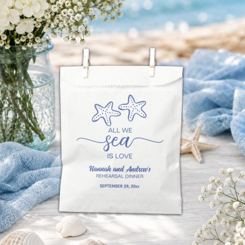 All we Sea is Love Starfish Rehearsal Dinner Favor Bag