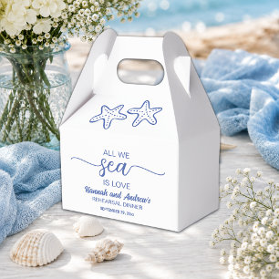 All we Sea is Love Starfish Rehearsal Dinner Favor Boxes